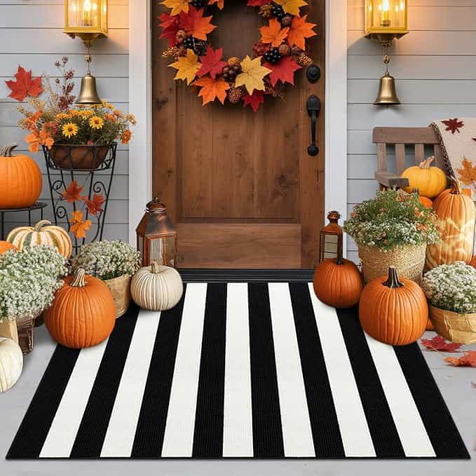 Timo Black and White Outdoor Rug